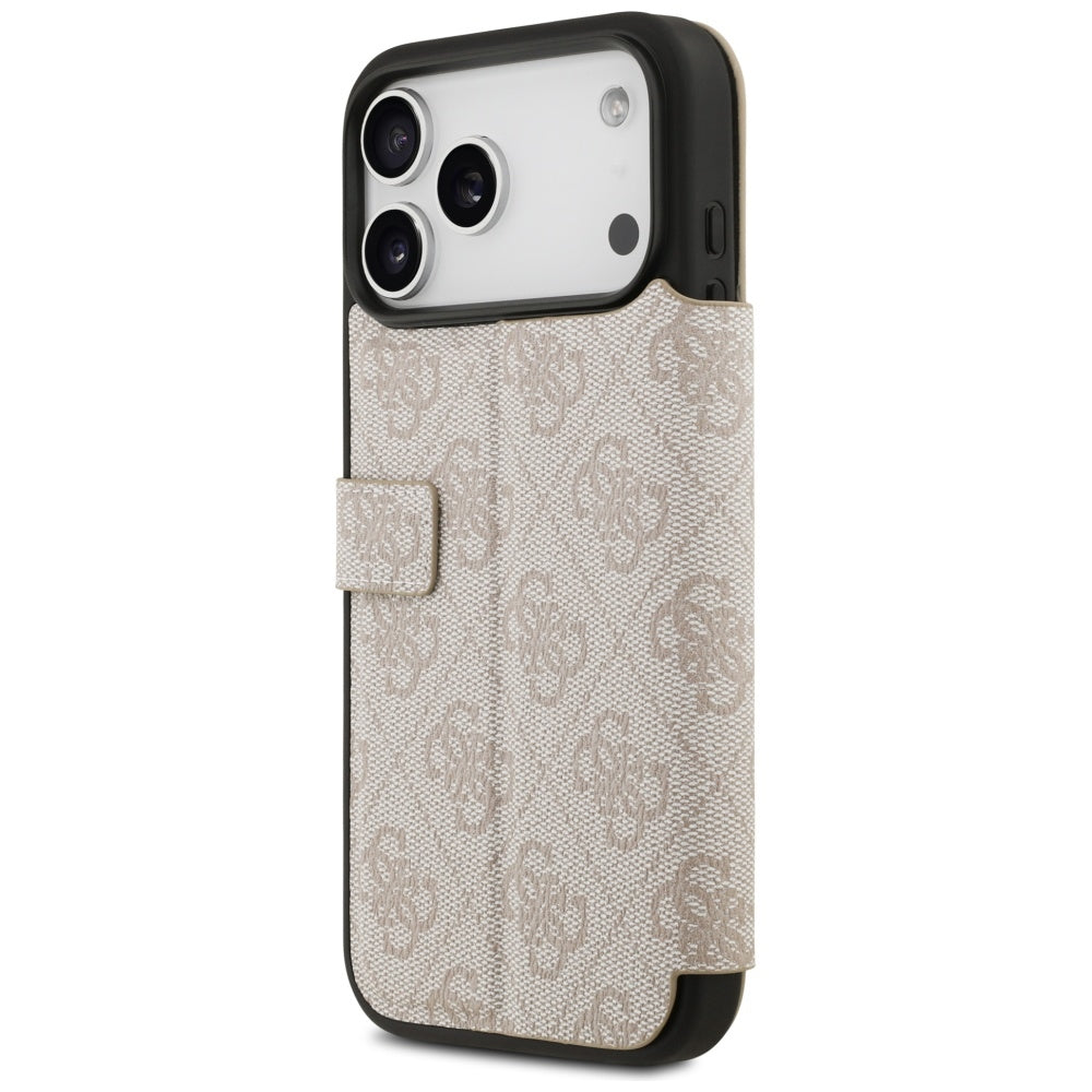 Husa de protectie Guess Book 4G Metal Logo compatibil cu iPhone 17 Pro Max, Roz