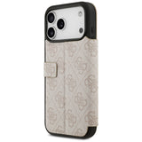 Husa de protectie Guess Book 4G Metal Logo compatibil cu iPhone 17 Pro Max, Roz