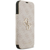 Husa de protectie Guess Book 4G Metal Logo compatibil cu iPhone 17 Pro Max, Roz