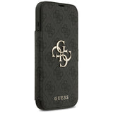 Husa de protectie Guess Book 4G Metal Logo compatibil cu iPhone 17 Pro Max, Negru