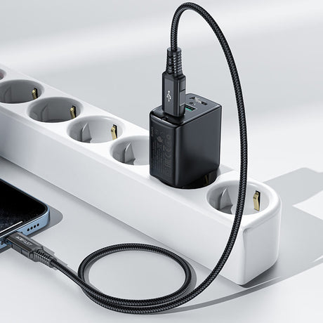 Incarcator Acefast (A33), Dual Port, Fast Charge 2x USB, QC18W, Negru