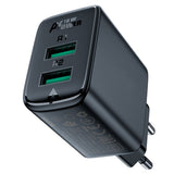 Incarcator Acefast (A33), Dual Port, Fast Charge 2x USB, QC18W, Negru