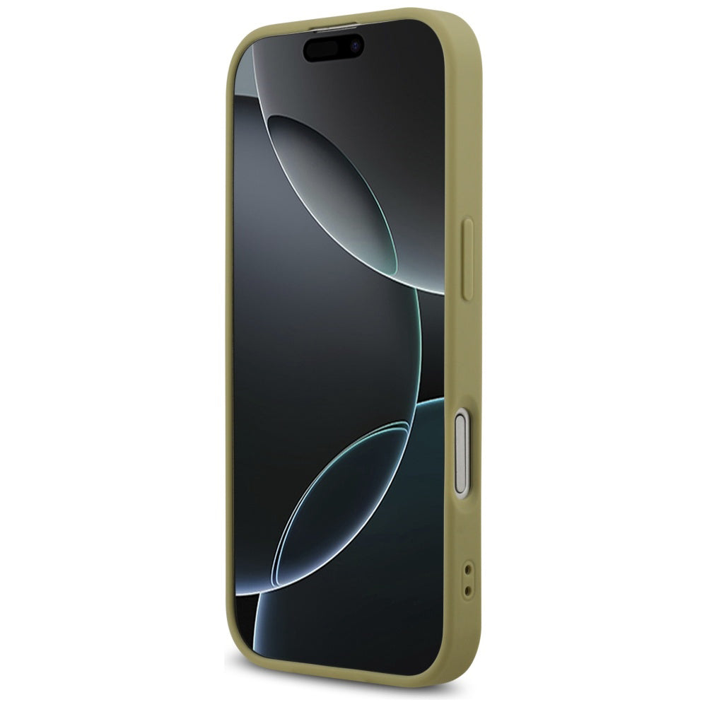 Husa de protectie Guess Fixed Glitter Big 4G (GUHCP17SHG4SGD) compatibil cu iPhone 17, Auriu