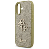 Husa de protectie Guess Fixed Glitter Big 4G (GUHCP17SHG4SGD) compatibil cu iPhone 17, Auriu