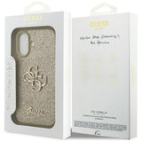 Husa de protectie Guess Fixed Glitter Big 4G (GUHCP17SHG4SGD) compatibil cu iPhone 17, Auriu