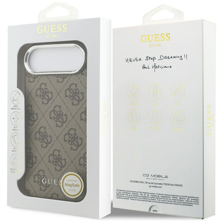 Husa de protectie Guess Hardcase 4G Classic Logo MagSafe (GUHMP17MP4GSSMCW) compatibil cu iPhone 17 Air, Maro