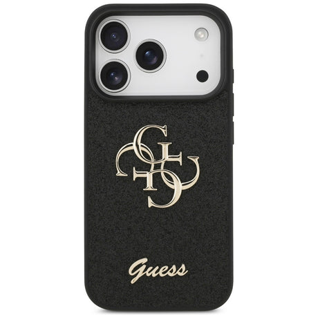 Husa de protectie Guess Fixed Glitter Big 4G (GUHCP17LHG4SGK) compatibil cu iPhone 17 Pro, Negru