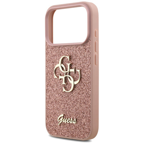 Husa de protectie Guess Fixed Glitter Big 4G (GUHCP17LHG4SGP) compatibil cu iPhone 17 Pro, Roz