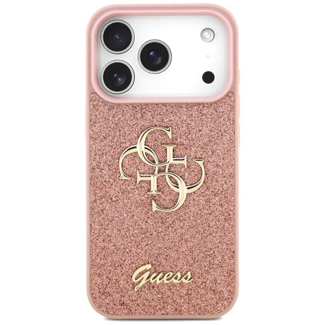 Husa de protectie Guess Fixed Glitter Big 4G (GUHCP17LHG4SGP) compatibil cu iPhone 17 Pro, Roz