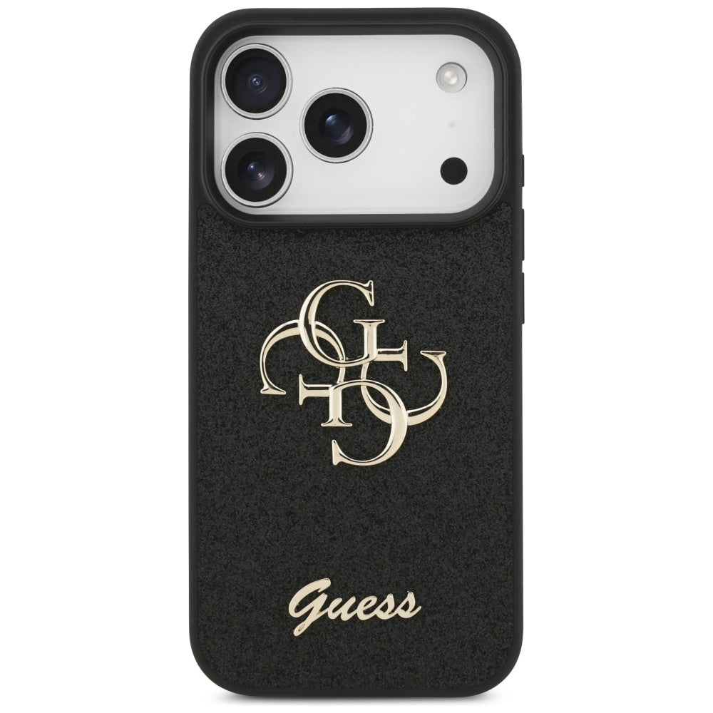 Husa de protectie Guess Fixed Glitter Big 4G (GUHCP17XHG4SGK) compatibil cu iPhone 17 Pro Max, Negru