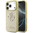 Husa de protectie Guess Fixed Glitter Big 4G (GUHCP17XHG4SGD) compatibil cu iPhone 17 Pro Max, Auriu