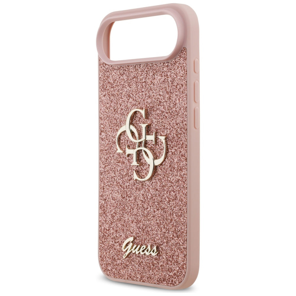 Husa de protectie Guess Fixed Glitter Big 4G (GUHCP17MHG4SGP) compatibil cu iPhone 17 Air, Roz