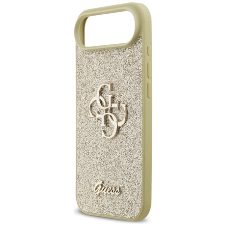 Husa de protectie Guess Fixed Glitter Big 4G (GUHCP17MHG4SGD) compatibil cu iPhone 17 Air, Auriu