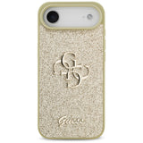 Husa de protectie Guess Fixed Glitter Big 4G (GUHCP17MHG4SGD) compatibil cu iPhone 17 Air, Auriu