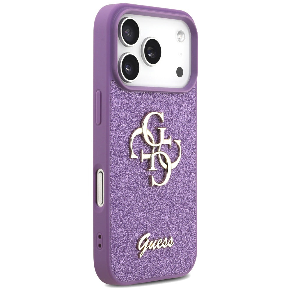 Husa de protectie Guess Fixed Glitter Big 4G (GUHCP17LHG4SGL) compatibil cu iPhone 17 Pro, Lila Deschis