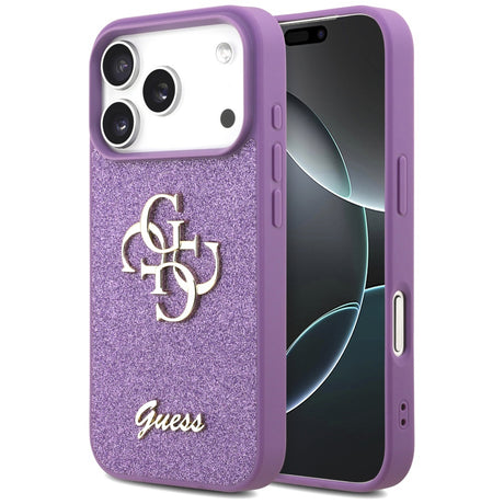 Husa de protectie Guess Fixed Glitter Big 4G (GUHCP17LHG4SGL) compatibil cu iPhone 17 Pro, Lila Deschis