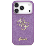 Husa de protectie Guess Fixed Glitter Big 4G (GUHCP17LHG4SGL) compatibil cu iPhone 17 Pro, Lila Deschis