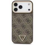 Husa de protectie Guess Hardcase 4G Triangle Logo MagSafe (GUHMP17LP4GTDGMW) compatibil cu iPhone 17 Pro, Maro