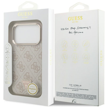 Husa de protectie Guess Hardcase 4G compatibil cu iPhone 17 Pro, Roz