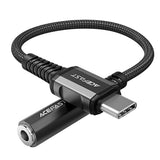 Cablu Acefast (C1-07), Type-C la Jack 3.5mm, 0.18m, Negru
