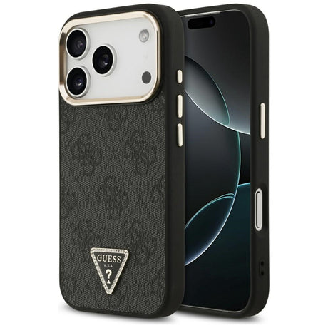 Husa de protectie Guess Hardcase 4G Triangle Logo MagSafe (GUHMP17XP4GTDGMK) compatibil cu iPhone 17 Pro Max, Negru