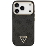 Husa de protectie Guess Hardcase 4G Triangle Logo MagSafe (GUHMP17LP4GTDGMK) compatibil cu iPhone 17 Pro, Negru