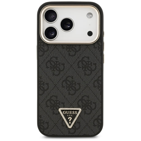Husa de protectie Guess Hardcase 4G Triangle Logo MagSafe (GUHMP17LP4GTDGMK) compatibil cu iPhone 17 Pro, Negru