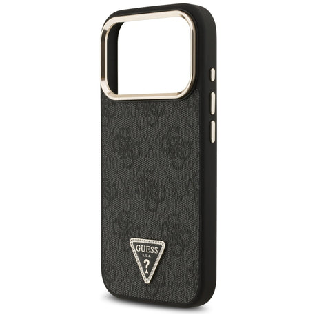 Husa de protectie Guess Hardcase 4G Triangle Logo MagSafe (GUHMP17LP4GTDGMK) compatibil cu iPhone 17 Pro, Negru