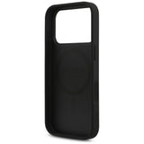 Husa de protectie Guess Leather 4G Triangle Strass MagSafe (GUHMP17XP4TDPLK) compatibil cu iPhone 17 Pro Max, Negru