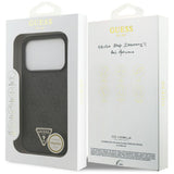Husa de protectie Guess Leather 4G Triangle Strass MagSafe (GUHMP17XP4TDPLK) compatibil cu iPhone 17 Pro Max, Negru
