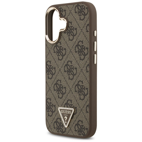 Husa de protectie Guess Hardcase 4G Triangle Logo MagSafe (GUHMP17SP4GTDGMW) compatibil cu iPhone 17, Maro
