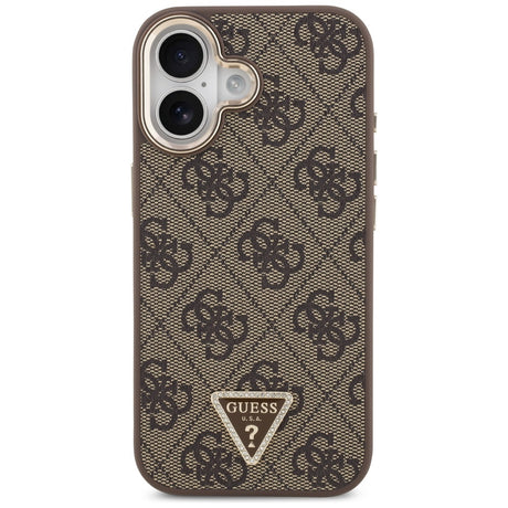 Husa de protectie Guess Hardcase 4G Triangle Logo MagSafe (GUHMP17SP4GTDGMW) compatibil cu iPhone 17, Maro