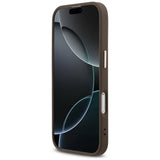 Husa de protectie Guess Hardcase 4G Triangle Logo MagSafe (GUHMP17SP4GTDGMW) compatibil cu iPhone 17, Maro