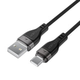 Cablu Acefast (C11-04), Magnetic Winding, Fast Charging, USB to Type-C, 3A, Adjustable Lenght, 1.2m, Negru