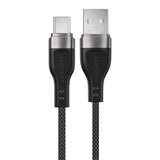 Cablu Acefast (C11-04), Magnetic Winding, Fast Charging, USB to Type-C, 3A, Adjustable Lenght, 1.2m, Negru