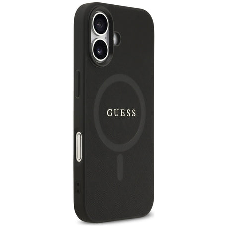 Husa de protectie Guess Saffiano Classic Logo MagSafe (GUHMP17SPSAHMCK) compatibil cu iPhone 17, Negru