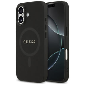 Husa de protectie Guess Saffiano Classic Logo MagSafe (GUHMP17SPSAHMCK) compatibil cu iPhone 17, Negru