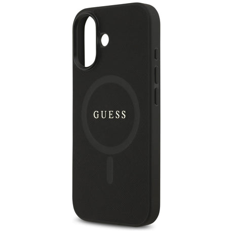 Husa de protectie Guess Saffiano Classic Logo MagSafe (GUHMP17SPSAHMCK) compatibil cu iPhone 17, Negru