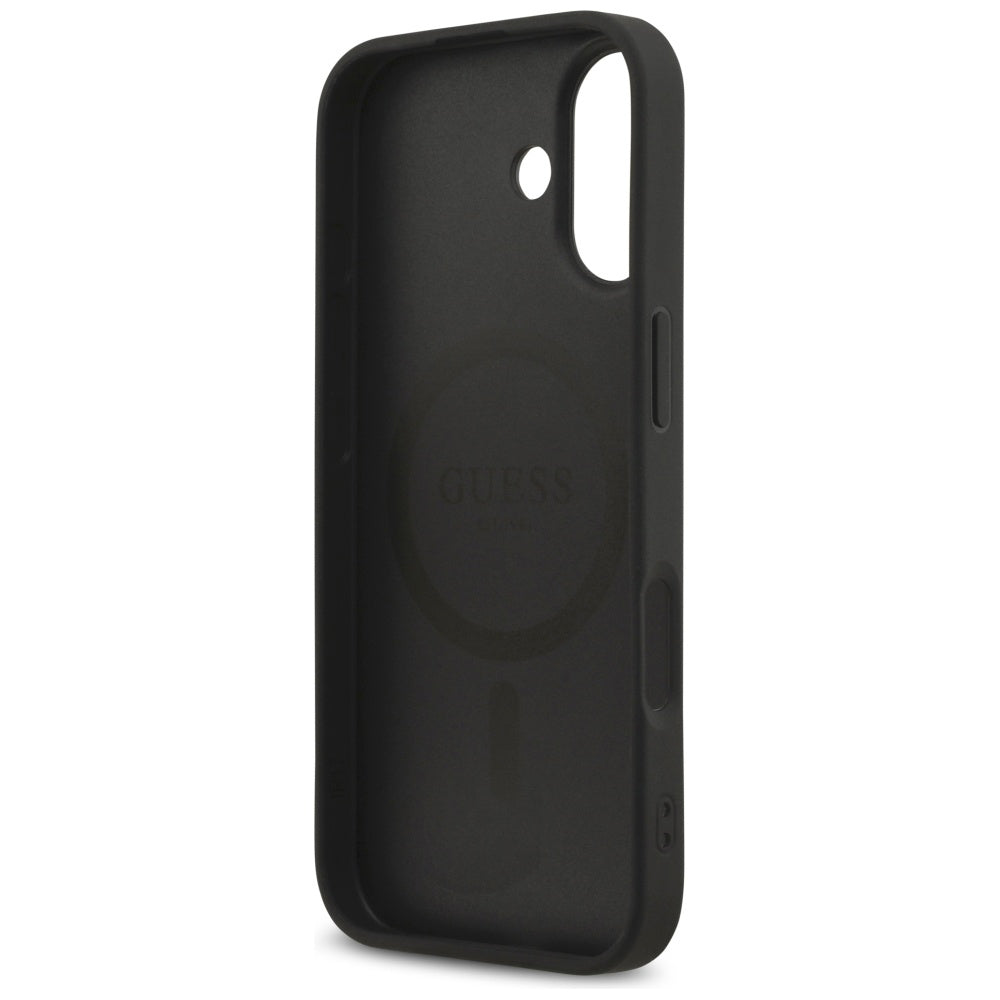 Husa de protectie Guess Saffiano Classic Logo MagSafe (GUHMP17SPSAHMCK) compatibil cu iPhone 17, Negru