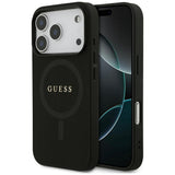 Husa de protectie Guess Saffiano Classic Logo MagSafe (GUHMP17XPSAHMCK) compatibil cu iPhone 17 Pro Max, Negru