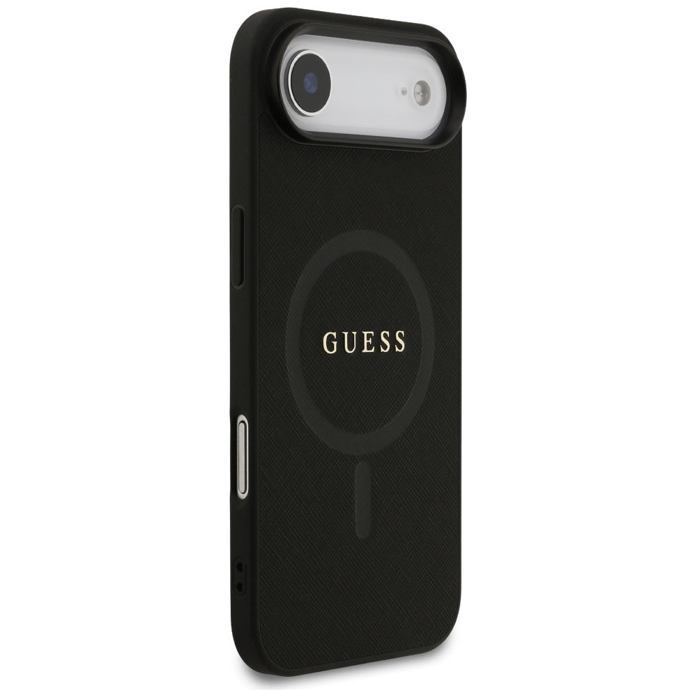 Husa de protectie Guess Saffiano Classic Logo MagSafe (GUHMP17MPSAHMCK) compatibil cu iPhone 17 Air, Negru