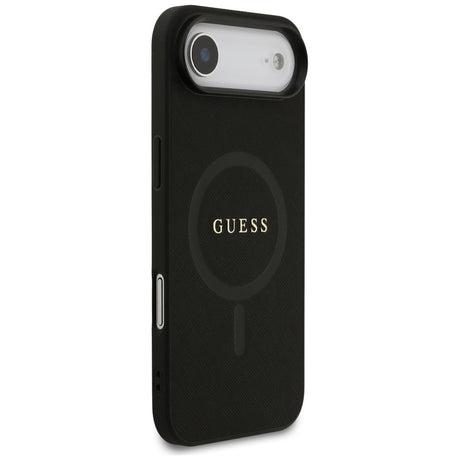 Husa de protectie Guess Saffiano Classic Logo MagSafe (GUHMP17MPSAHMCK) compatibil cu iPhone 17 Air, Negru