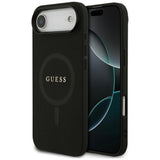 Husa de protectie Guess Saffiano Classic Logo MagSafe (GUHMP17MPSAHMCK) compatibil cu iPhone 17 Air, Negru