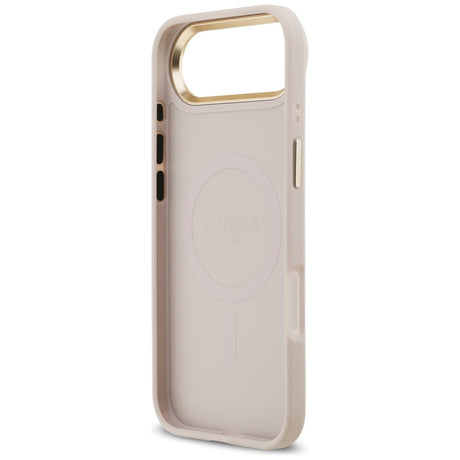 Husa de protectie Guess Hardcase 4G Stripe MagSafe (GUHMP17MPG4SEMCP) compatibil cu iPhone 17 Air, Roz
