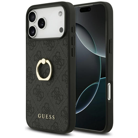 Husa de protectie Guess Hardcase 4G Ring Stand (GUHCP17X4GMRGR) compatibil cu iPhone 17 Pro Max, Negru