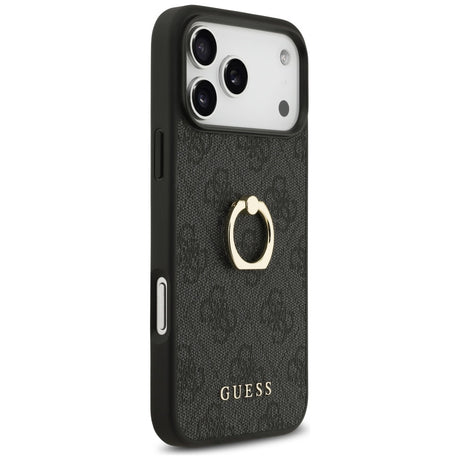 Husa de protectie Guess Hardcase 4G Ring Stand (GUHCP17X4GMRGR) compatibil cu iPhone 17 Pro Max, Negru