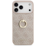 Husa de protectie Guess Hardcase 4G Ring Stand (GUHCP17X4GMRPI) compatibil cu iPhone 17 Pro Max, Roz