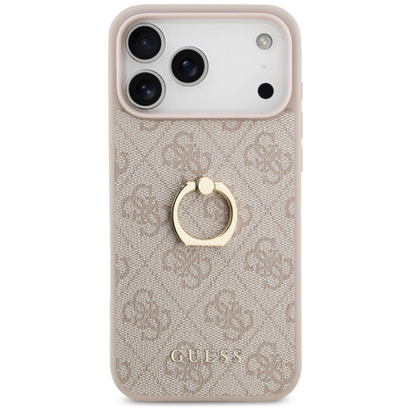 Husa de protectie Guess Hardcase 4G Ring Stand (GUHCP17X4GMRPI) compatibil cu iPhone 17 Pro Max, Roz