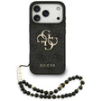 Husa de protectie Guess Hardcase 4G Classic Logo with Strap (GUHCP17LP4GMGSK) compatibil cu iPhone 17 Pro, Negru