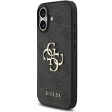 Husa de protectie Guess Hardcase 4G Classic Logo with Strap (GUHCP17SP4GMGSK) compatibil cu iPhone 17, Negru